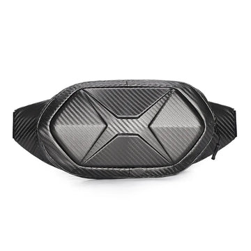 Fashion Carbon Fiber Textured Men's Chest Bag Designer Cycling Waist Bag Cool Street Wear Sling Crossbody Bags for Man Pouch Bag