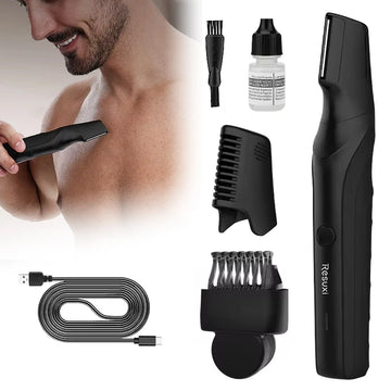 Electric Body Hair Trimmer for Men,Cordless Waterproof Razor Portable Pubic Hair Trimmer for Ball/Groin Pubic Sensitive Area