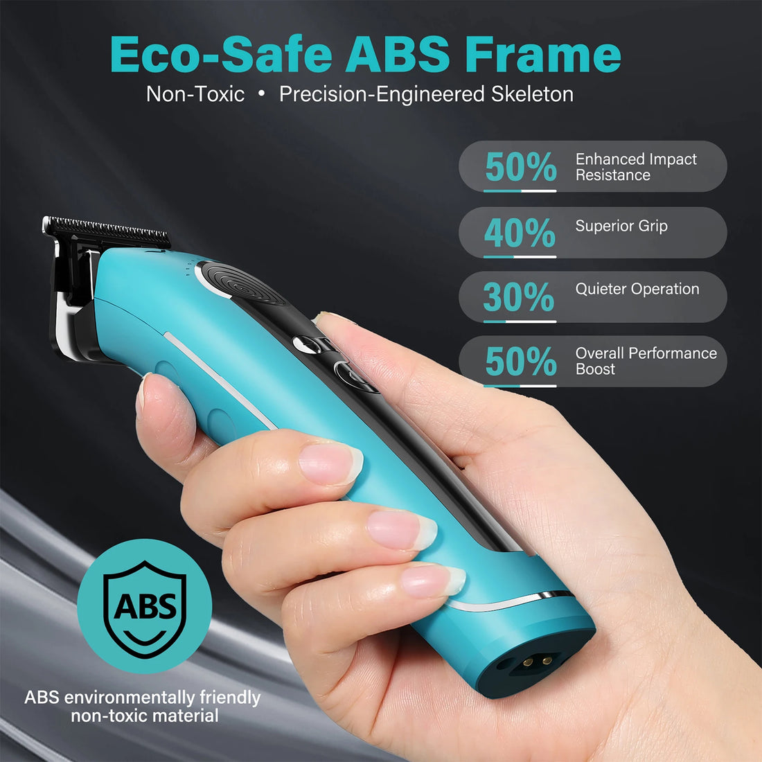 VGR Hair Trimmer Professional Clippers 7000 RPM Barber Clippers Electric Hair Cutting Machine LED Display Trimmer for Man V-299