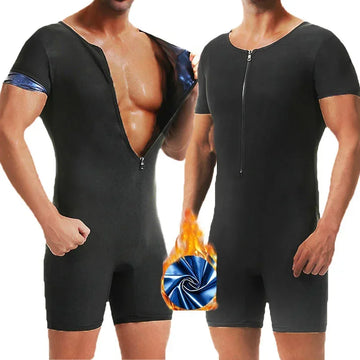 MrifDila Hot Sweating Jumpsuits Men Waist Trainer Sauna Suit Body Shaper for Fitness Gym Exercise Training Weat Bodysuits Men