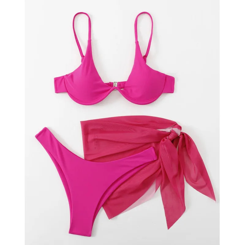 Summer sexy bikinis trajes de baño para mujeres empuje up up femenino de baño de baño bañador