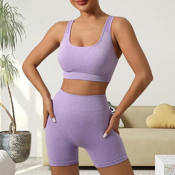 Women Sports Suit Yoga Outfit Exercise Set for Women High Waist Leggings Sports Bra Fitness Outfit for Gym Workout Yoga Bra