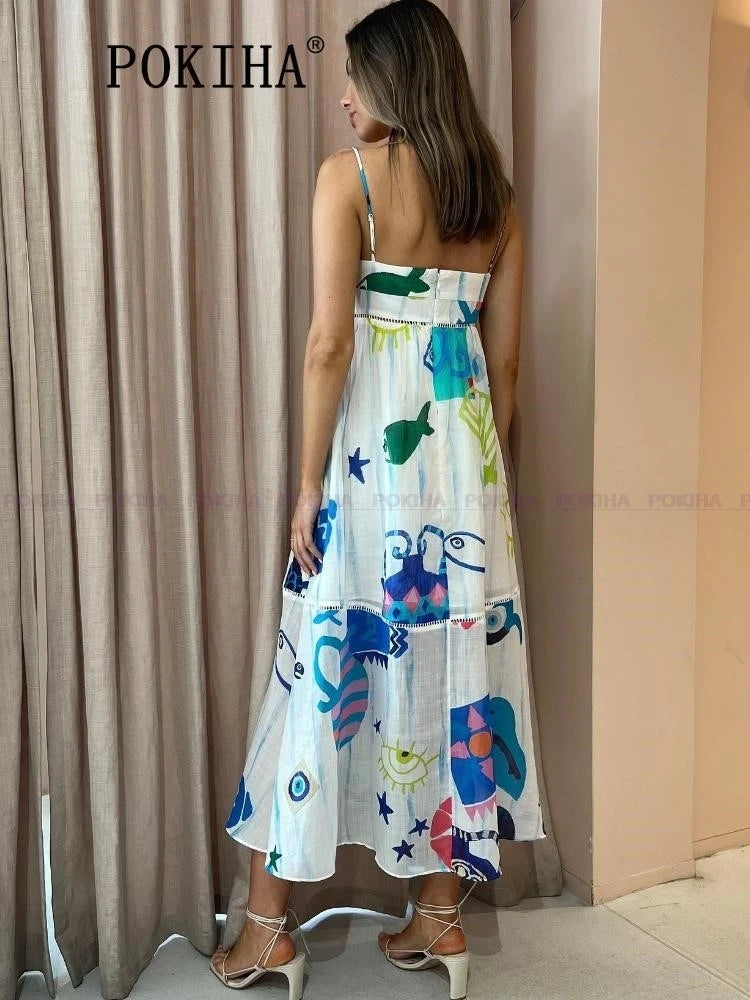 2024 tiras elegantes tiras deslizantes maxi vestido mulheres moda moda férias longas vestidos longos vestidos chiques com mangas de praia