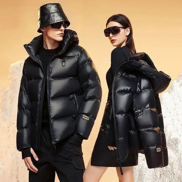 Goose Down Jacket Man Luxury Puffer Jacket Men With Hood Short Puffer Coat Male Down Coat Mens Winter Clothes Women Warm Fluffy