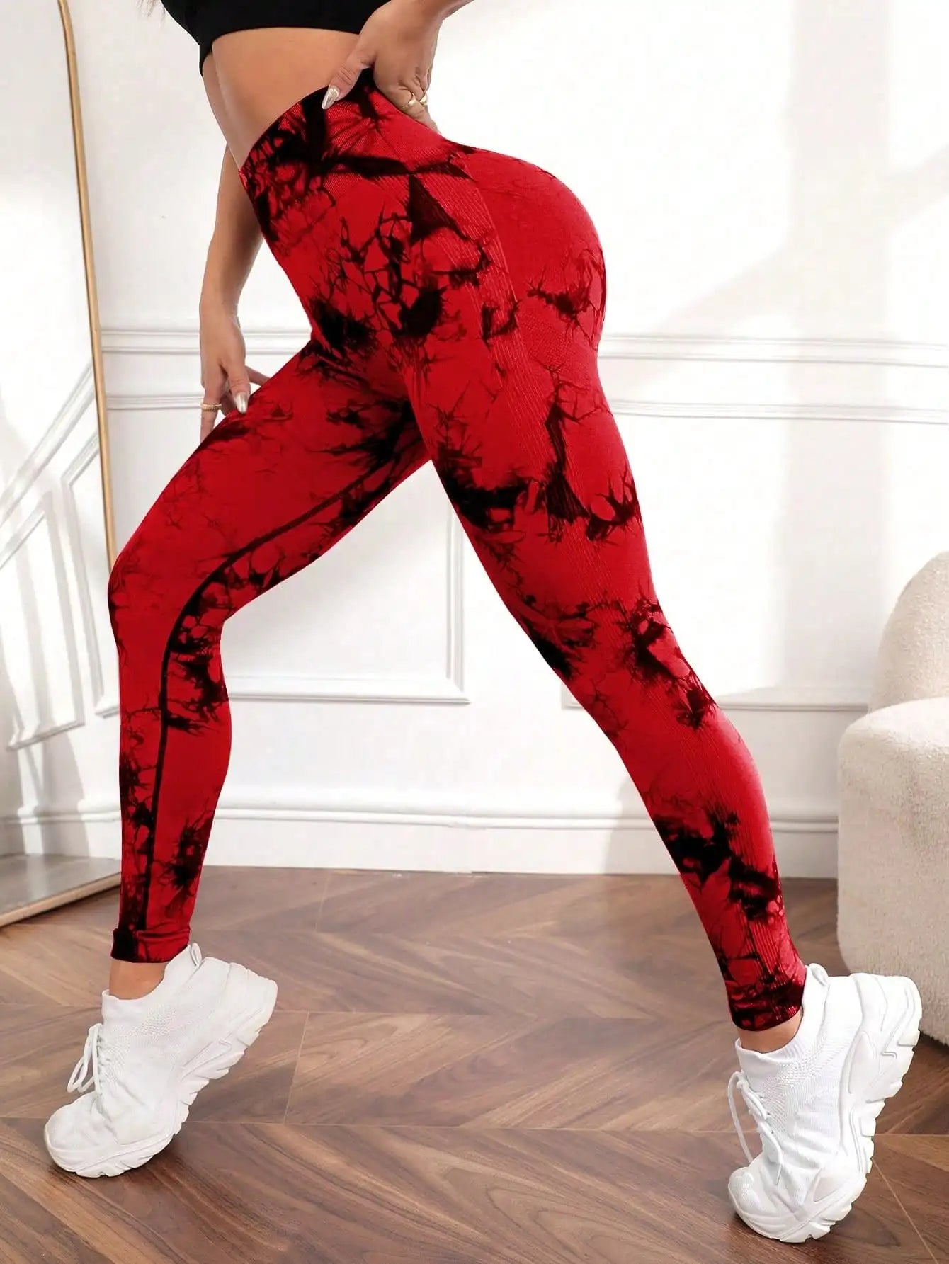 Nuovi pantaloni da yoga tintura da yoga sportivo leggings Donne senza saldatura a vita alta push up woman fidtness workout leggins palestra abbigliamento