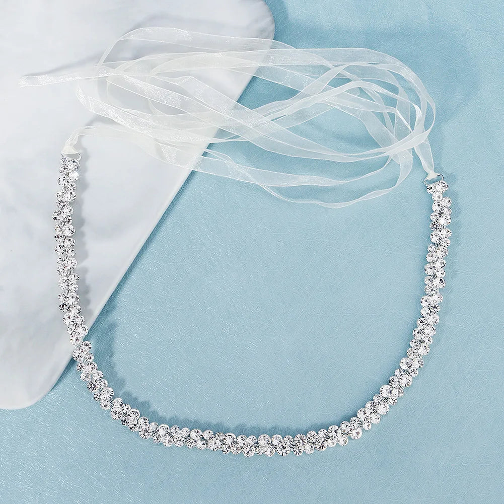 Bridal Handmade Rhinestone Belts for Women Accessories Party Crystal Wedding Dress Belt Strass Bride Sash Bridesmaid Gift