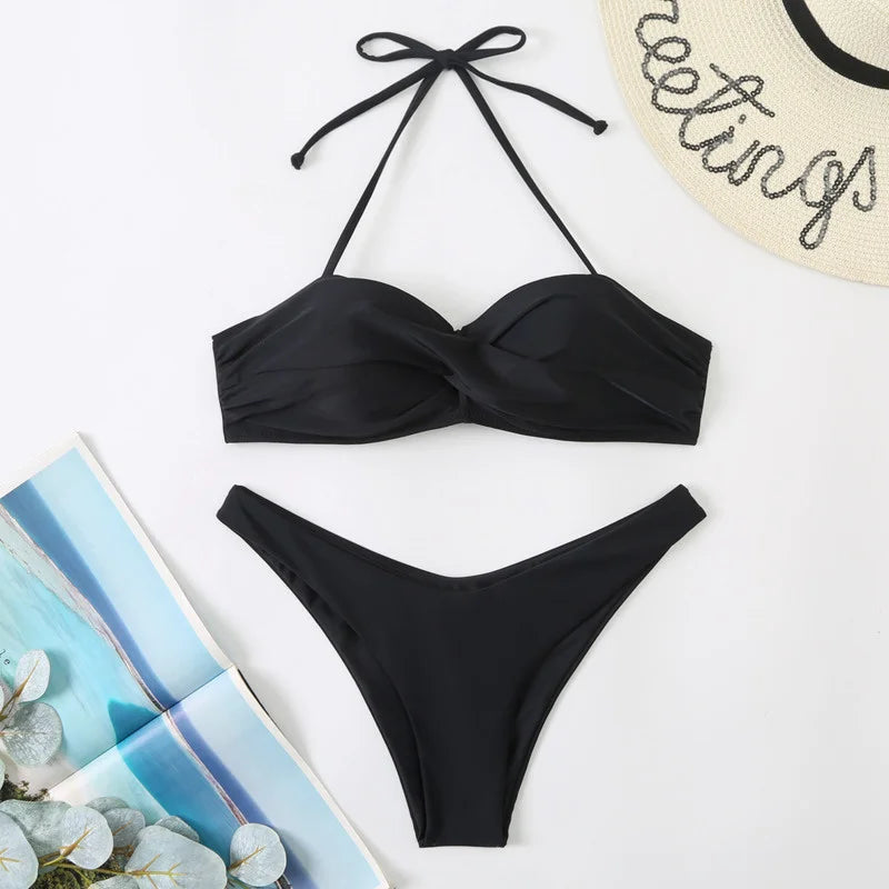 Sexy Bikini With Push Up Women Swimwear 2024 Female Swimsuit Girl Bikinis Set Swimming Bathing Suit For Beach Wear Pool Summer