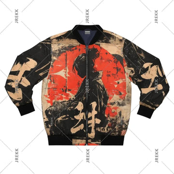 Retro Harajuku Jacket For Men's Clothing Japanese Style Plant Long Sleeve Zipper Bomber Jackets Spring Autumn Trend Men Coat