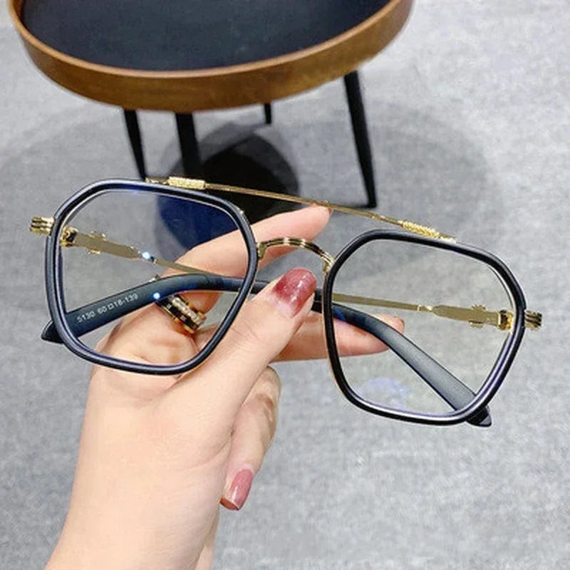 1PCs Blue Light Blocking Glasses Fashion Men Optical Clear Glasses Black Square Frame Anti Blue Light Eyeglasses Eyewear Lentes