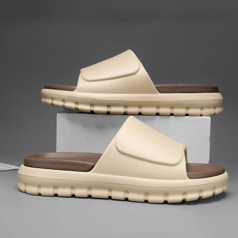 Summer New Men's Slippers Indoor Beach Sandals Outdoor Comfortable Soft Slides Flip-flops Men Women Bathroom Slippers Home Shoes