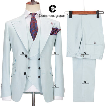 ( Jacket + Vest + Pants ) Cenne Des Graoom 2025 New Men Suits Tailor-Made 3Pcs Set Costume Casual Business Formal Wedding Groom