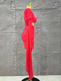 Red Color Christmas Style Women Long Sleeve Sexy Keyholes Bodycon Mini Dress Nightclub Party Celebrate Wedding Outfit