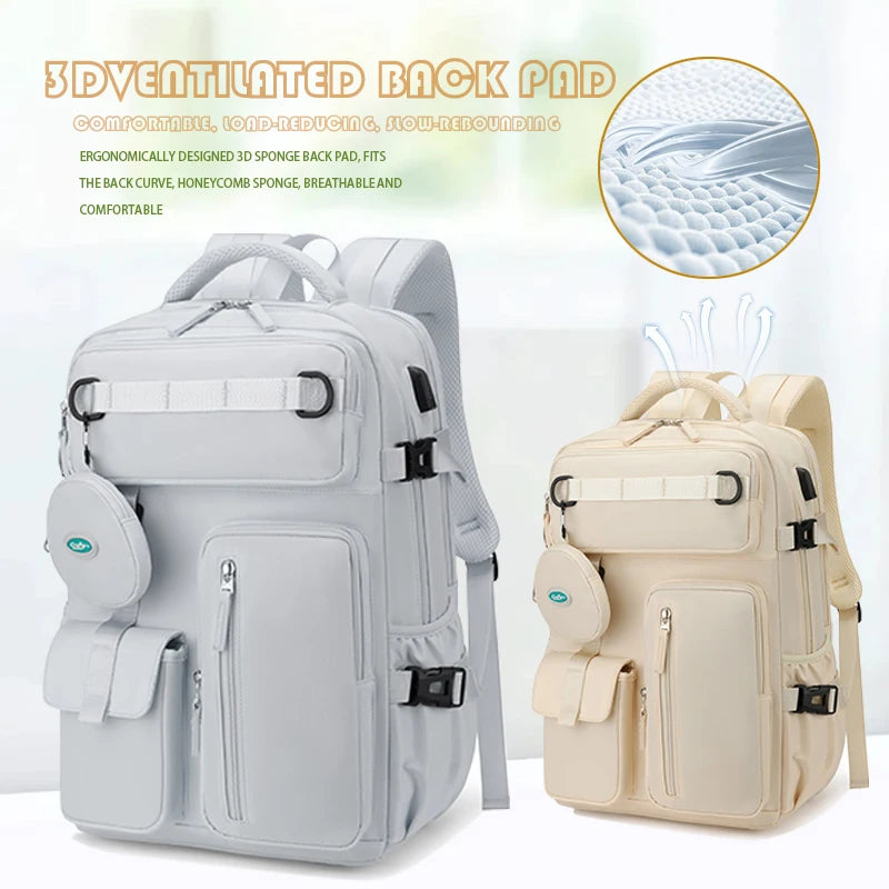 Likros Travel Backpack for Women Expandable Weekender Hiking Laptop Backpack with USB Port Large Waterproof 40L Men's Backpack
