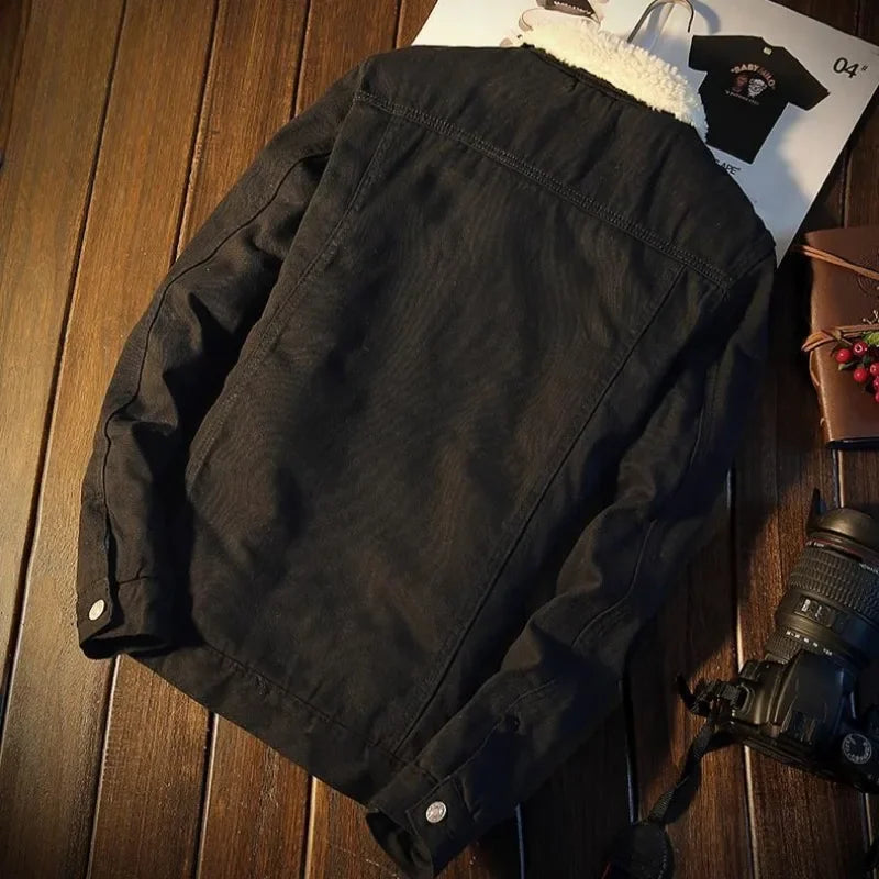 Men's Denim Jacket Padded Winter 2024 Autumn Warm Designer In Lowest Price Male Jean Coats Low Cost Cheap Stylish Fast Delvery