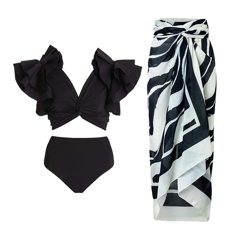 ZAFUAZ Vintage 2024 Women Swimwear Two Piece Swimsuit Luxury Bikini Beach Dress Designer Bathing Suit Summer Surf Wear Beachwear