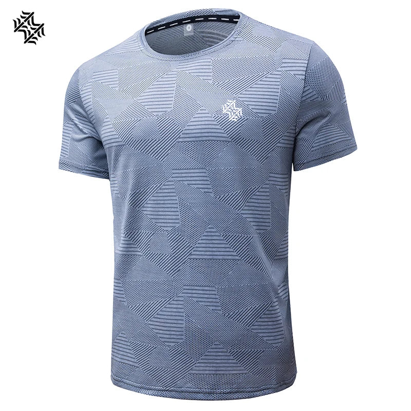 SBWL Fashion football style men's outdoor running fitness loose short sleeve T-shirt Breathable quick drying casual Gym Tops