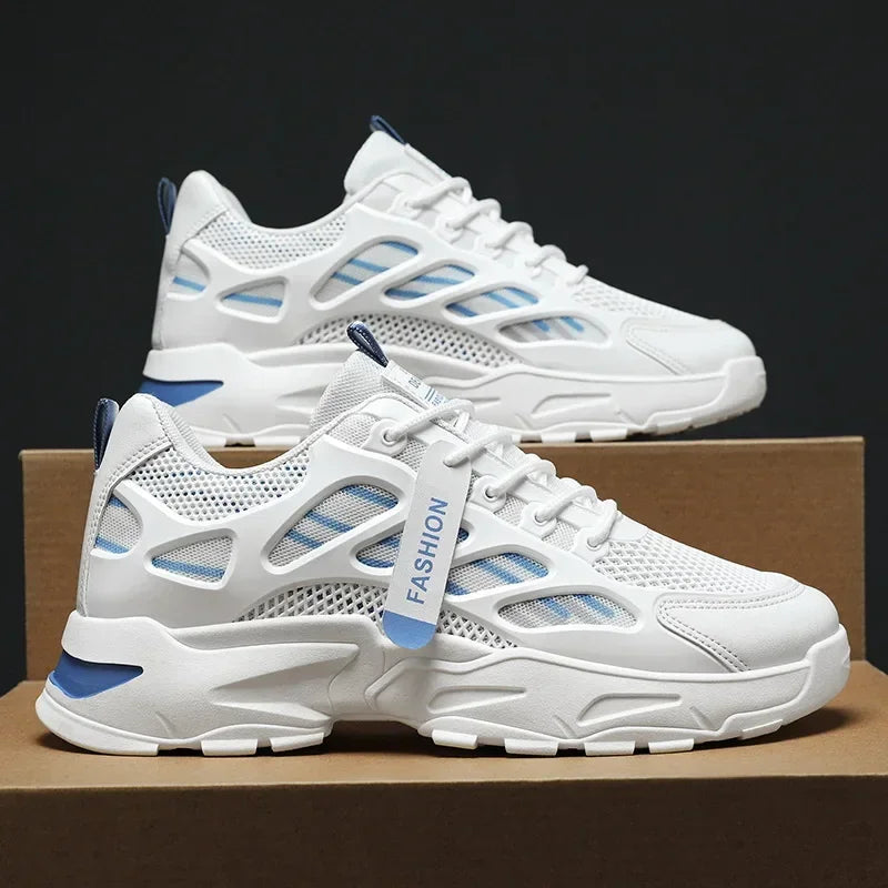 Men's Casual Sneakers Summer Breathable Anti Slip Mesh Outdoor Running Shoes Student Sneaker Tennis Shoes Zapatillas Informales