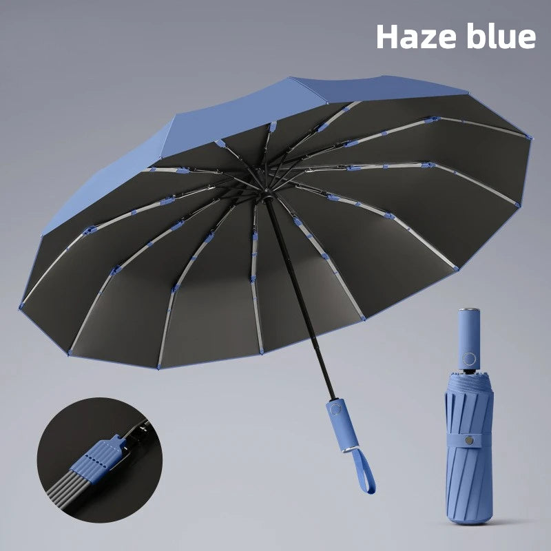 Automatic Folding Rain Umbrella, Windproof Strong 264 Reinforced Ribs, Sun UV UPF 50+ Protection Umbrellas for Men Women