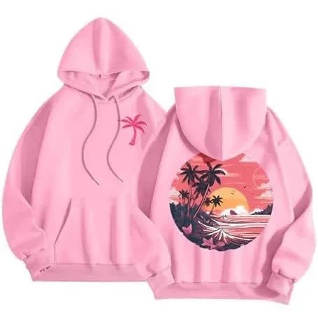 Fashionable Sporty Hoodie Casual Shoulder-Length Sleeve Printed Comfortable Polyester Women's Sweatshirt Trendy Streetwear