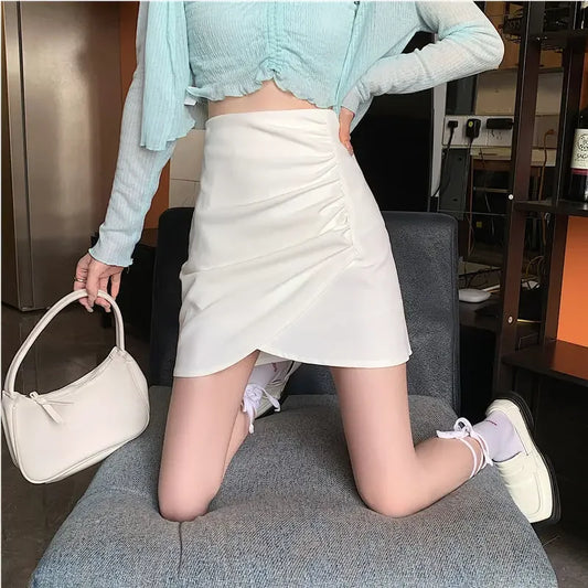 Mini Pink Short Woman Skirt High Waist Tight Wrap Y2k Vintage Cheap Streetwear Modest Premium Summer 2025 V Skirts for Women
