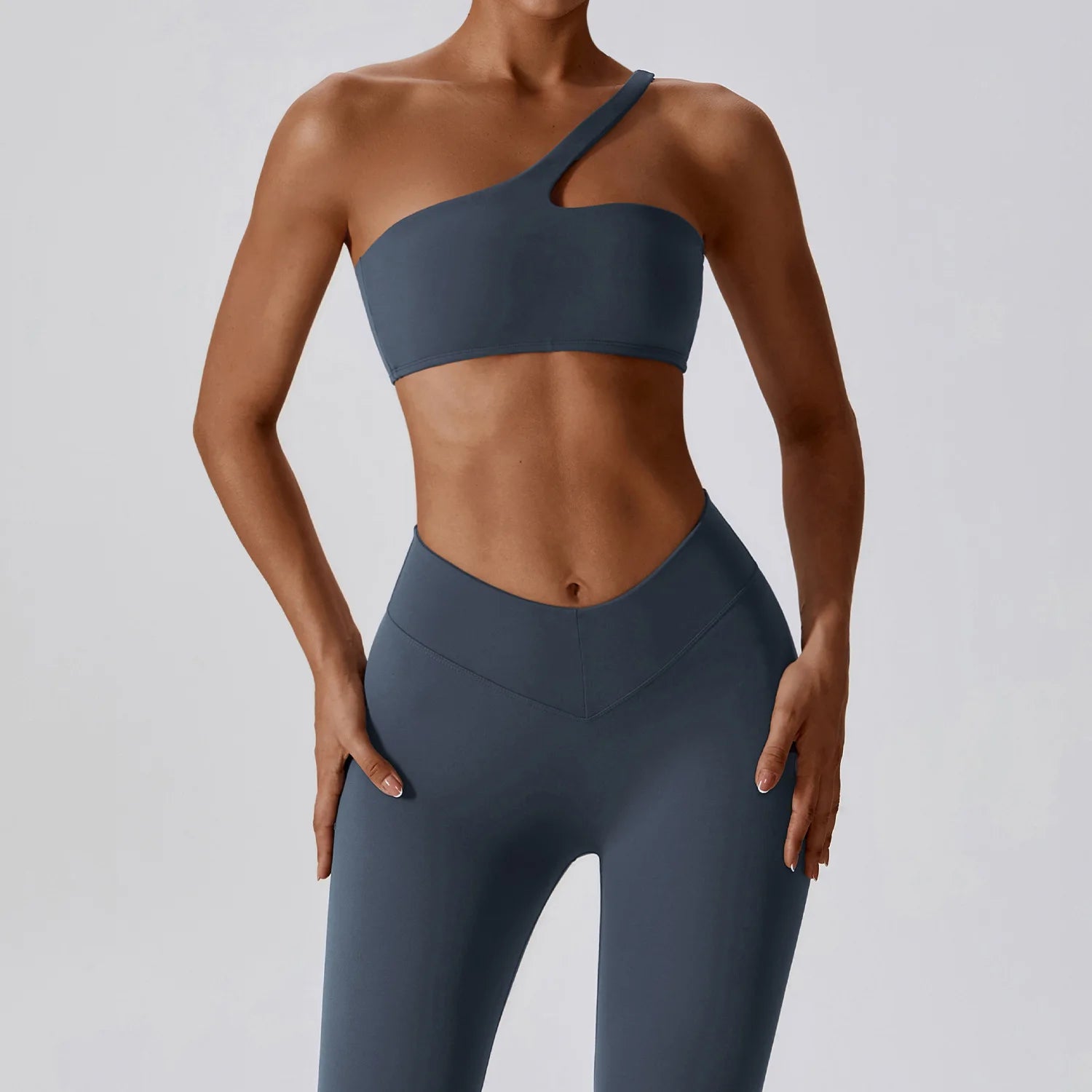 Abito da yoga da yoga in palestra femminile vestiti push-up abbigliamento in alto in vita legging