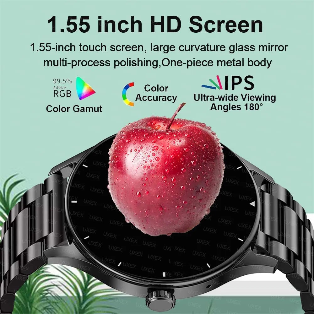 1.55 HD Watch Smart Watches Men 3D UI Original Health Tracker Sport Modes Motion Trajectory Wireless Call Smartwatch Women Sport