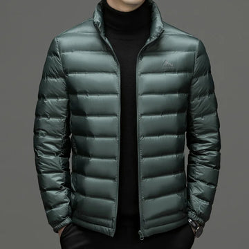 men's short down jacket Men's high-end stand collar lightweight down jacket Men's stand collar light warm duck down jacket