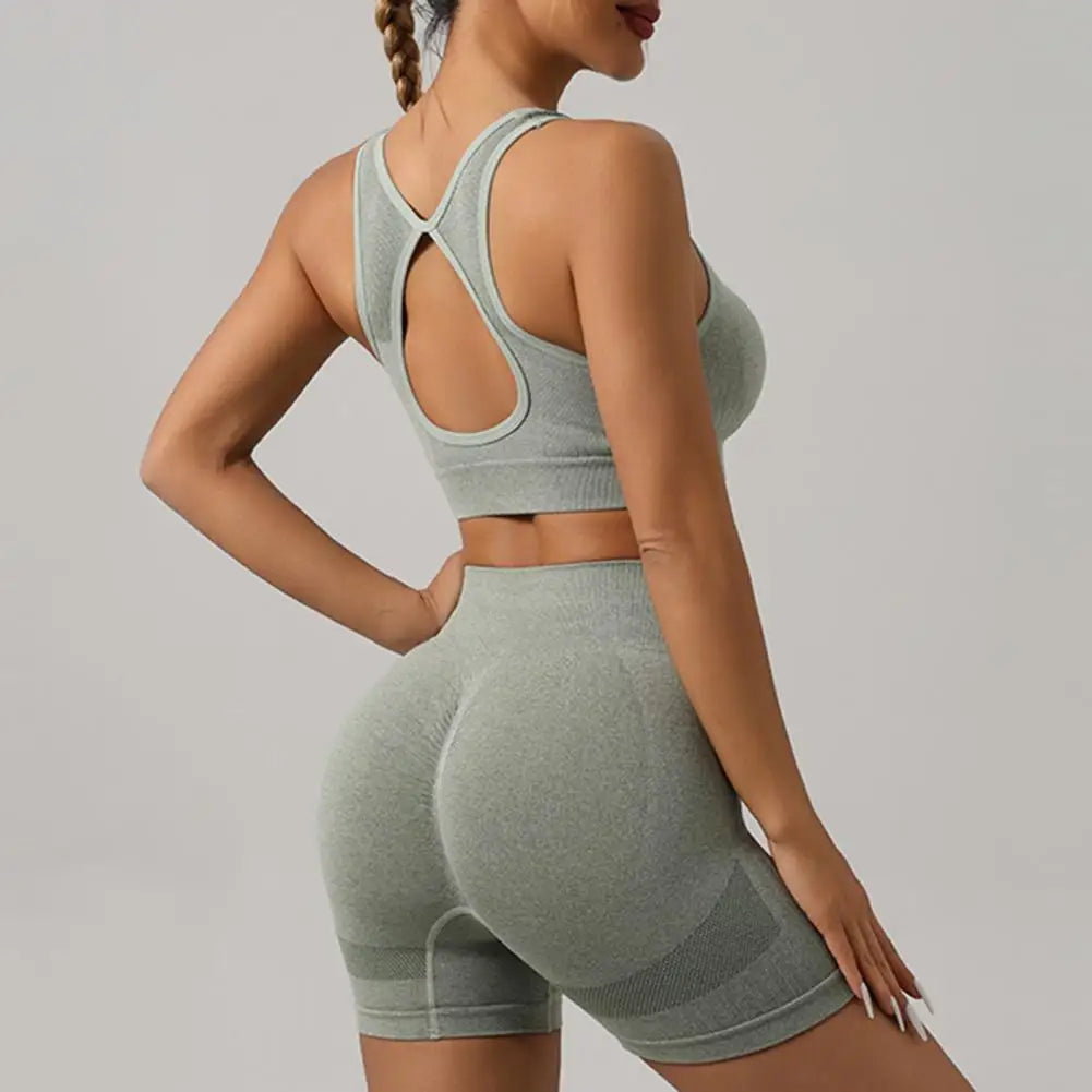 Women Sports Suit Yoga Outfit Exerction Set per le donne Mandgings High Waist Bra Fitness Outfit per il reggiseno da yoga da allenamento in palestra