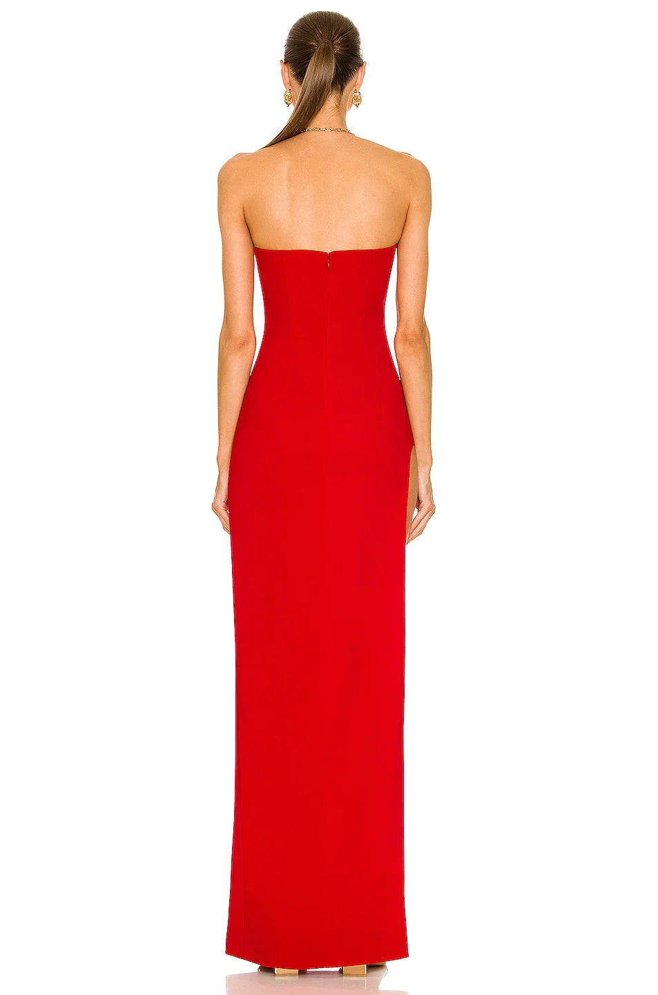 Women Sexy Strapless Bodycon Long Bandage Dress Celebrate Wedding Mermaid Fashion Birthday Outfit Vestido