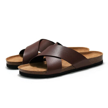 Men's Cork slippers breathable comfort sandals summer flip flops Muller outdoor anti slip shoes youth casual fashion beach