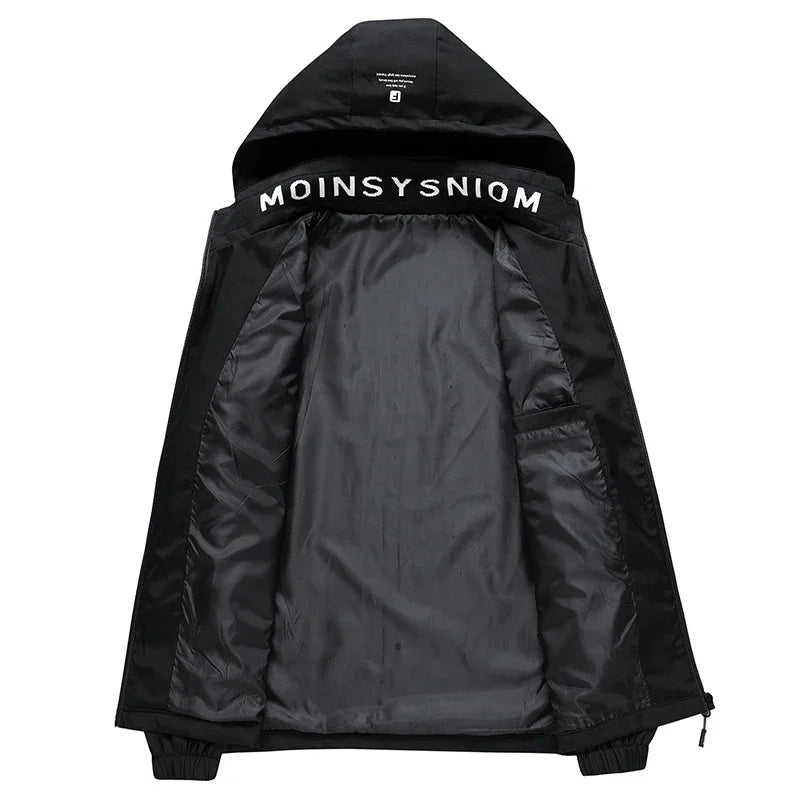 Hooded Jacket for Men 2024 Bomber Jacket Men's Windbreakers Zipper Coats Spring Autumn Casual Cargo Jacket Men Fashion Outerwear