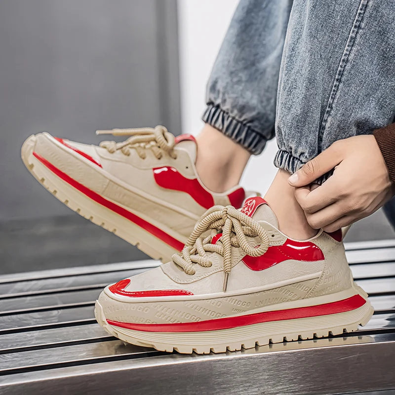 Fashion Platform Men's Sneakers Outdoor Good Quality Walking Shoes Men Athletic Shoes For Men On Office Vulcanized Sneakers Male
