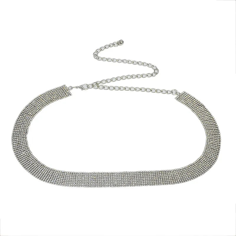 Personalized luxury rhinestone inlaid diamond Wedding chain waist chain belt